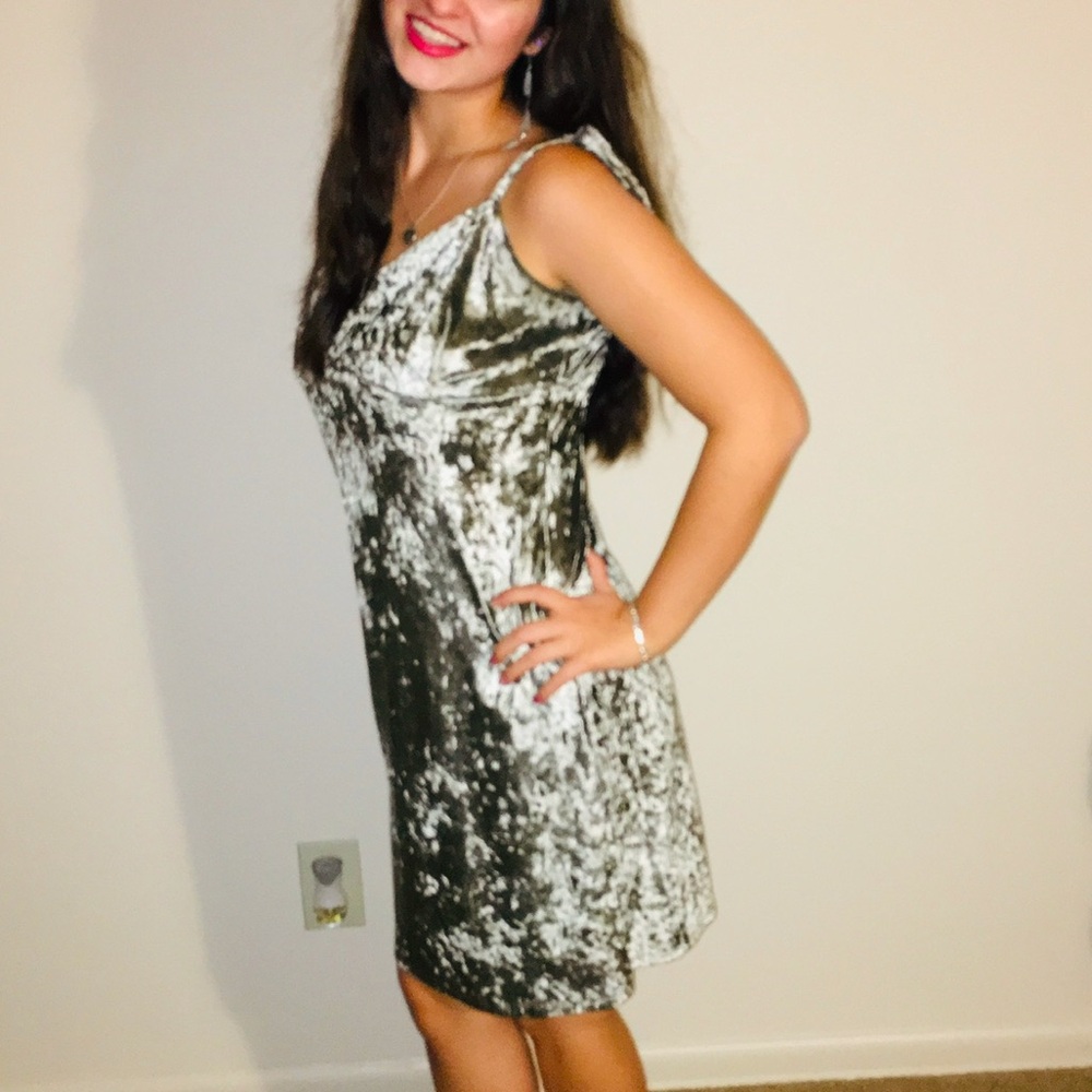 Grey Velvet dress